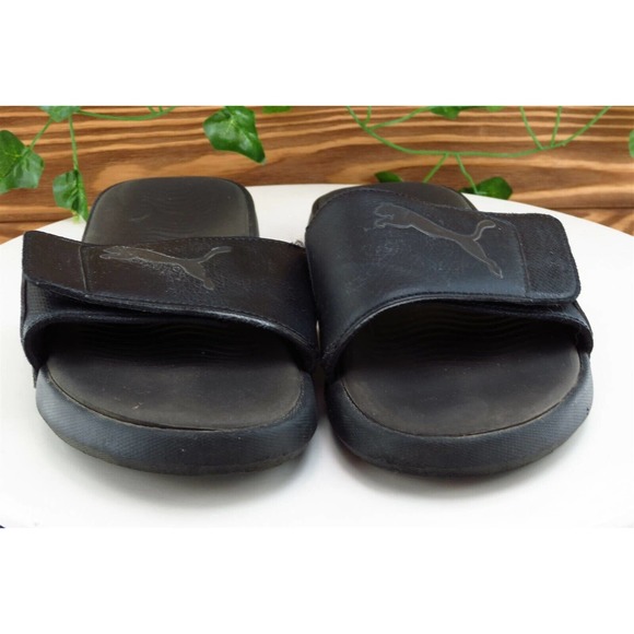 PUMA Sz 8 Standard Black Slide Synthetic‎ Women Sandals - Picture 2 of 10